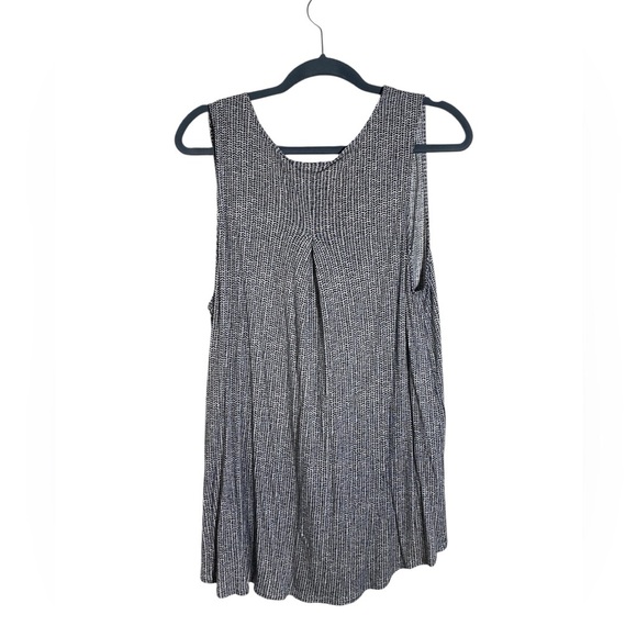 Lucky Brand Black and White Pleated Tank Top - Picture 4 of 10